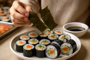 A cosa serve l’alga nori nei buffet di sushi? Il suo ruolo e come influisce su gusto e texture dei roll