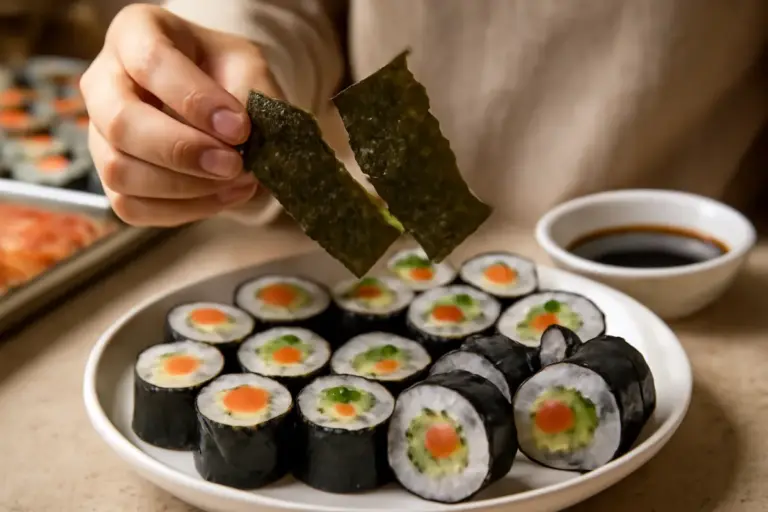 A cosa serve l’alga nori nei buffet di sushi? Il suo ruolo e come influisce su gusto e texture dei roll