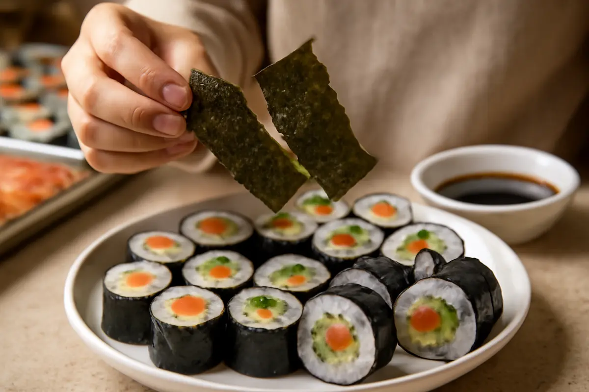 A cosa serve l’alga nori nei buffet di sushi? Il suo ruolo e come influisce su gusto e texture dei roll