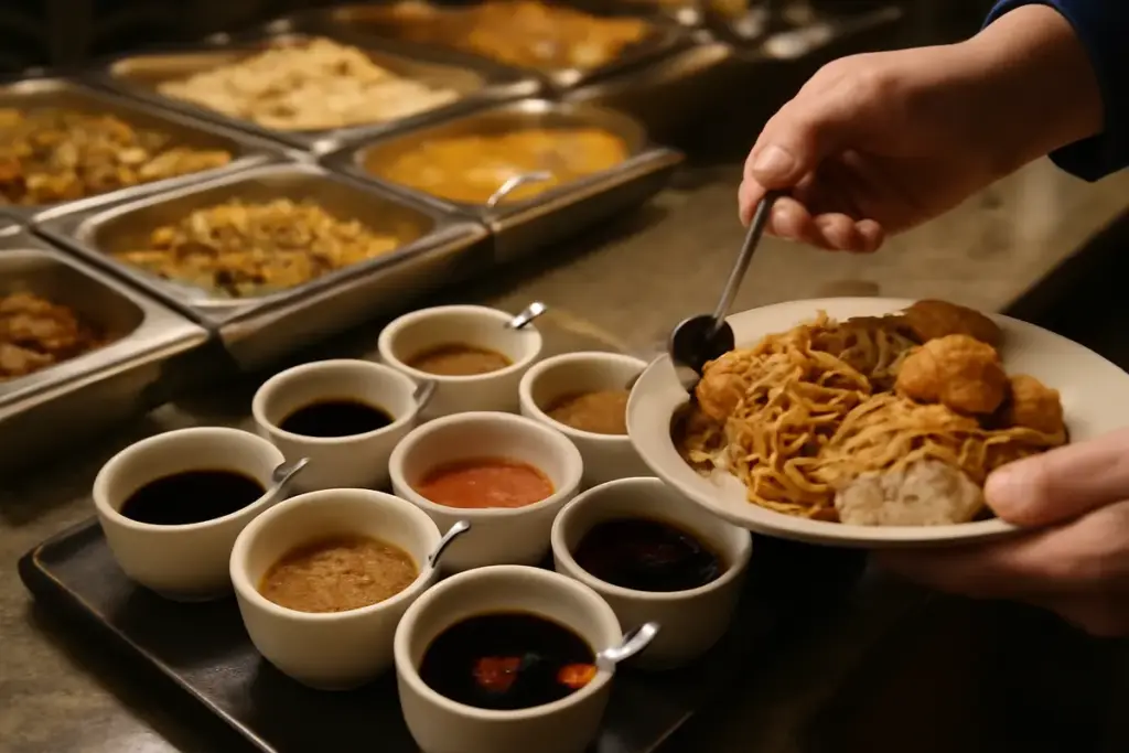 La scelta delle salse nei buffet di cucina asiatica: abbinamenti che sorprendono il palato