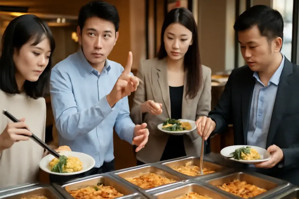 Pillole di galateo asiatico: regole da seguire quando mangi al buffet con amici o colleghi